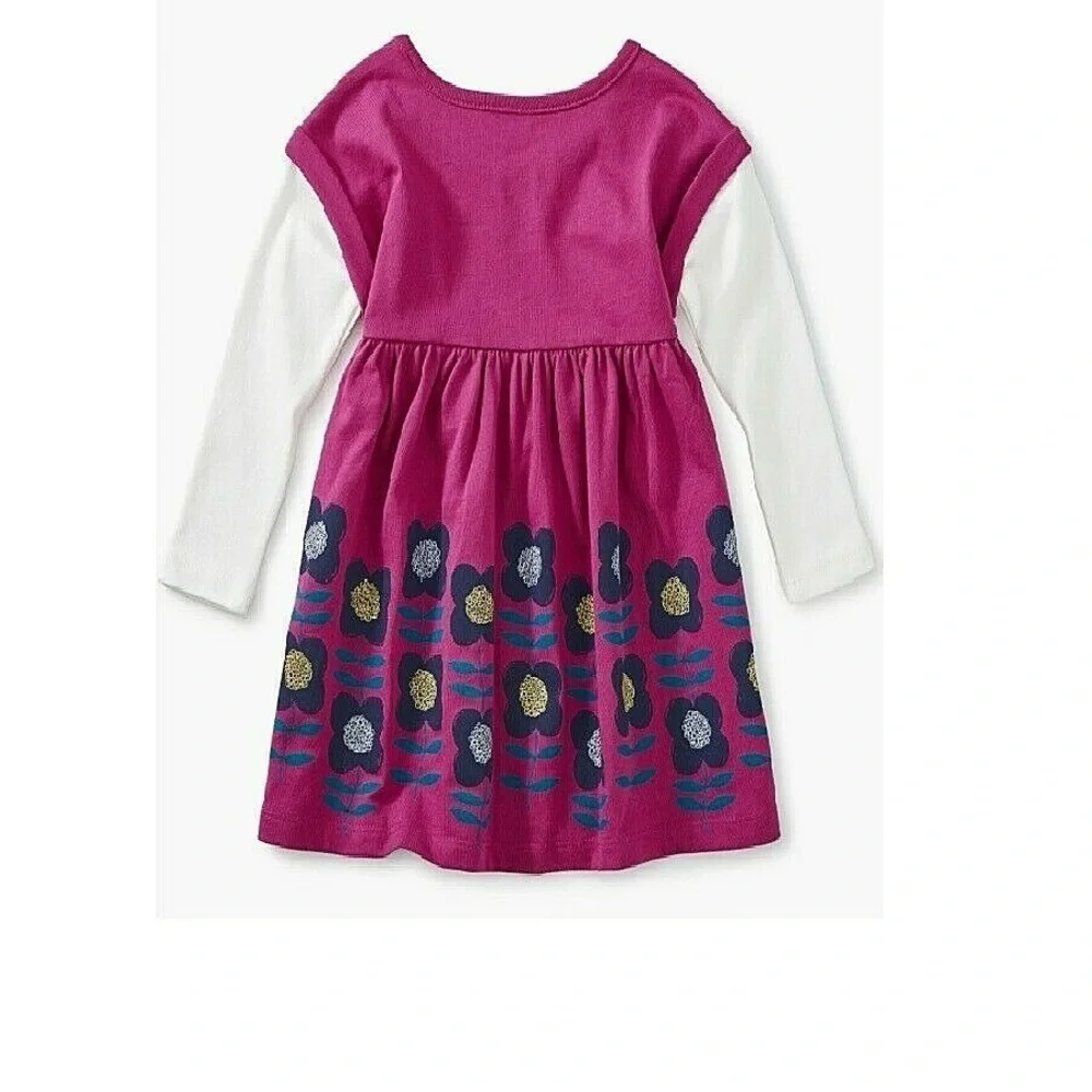 Tea collection Floral Pink Kids Dress 6